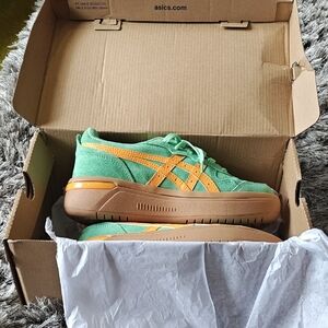 Asics Mint and Tangerine Sneakers